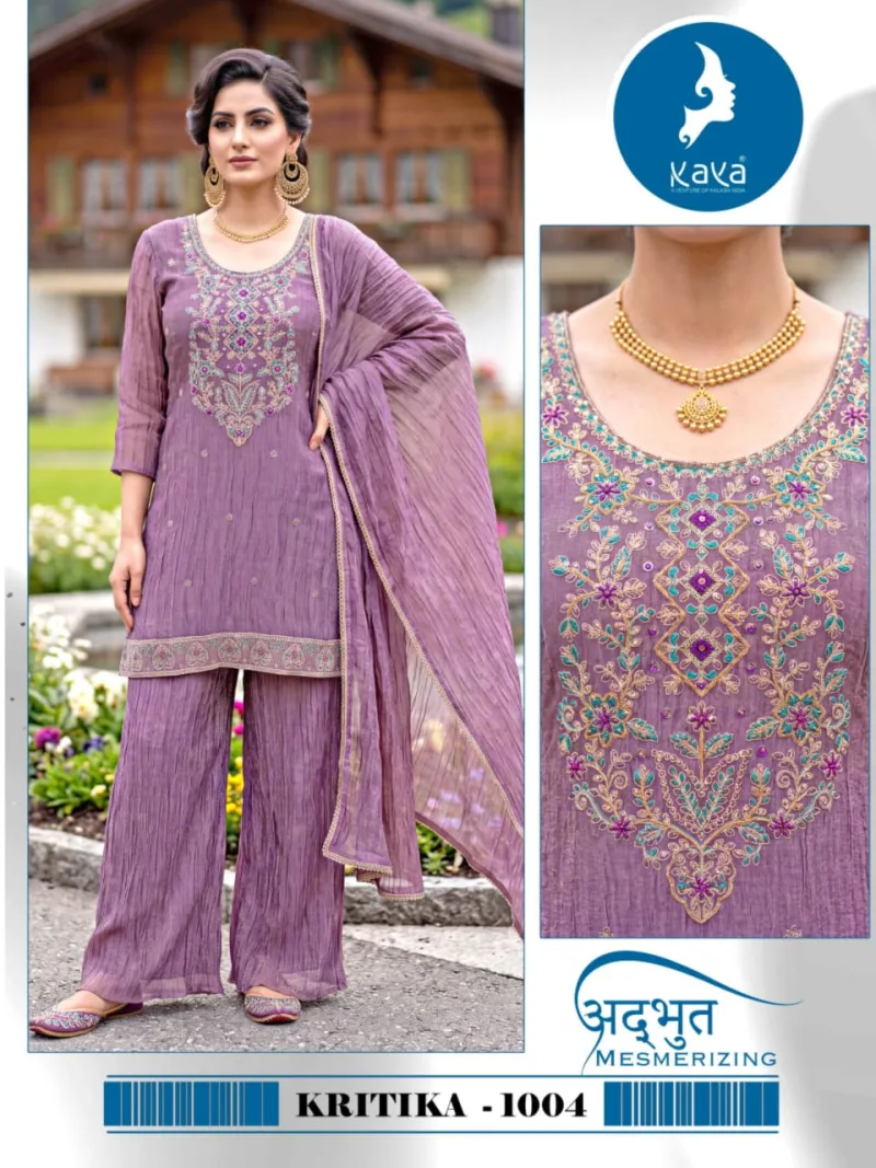 Kritika By Kaya Salsa Kurti With Bottom Dupatta
